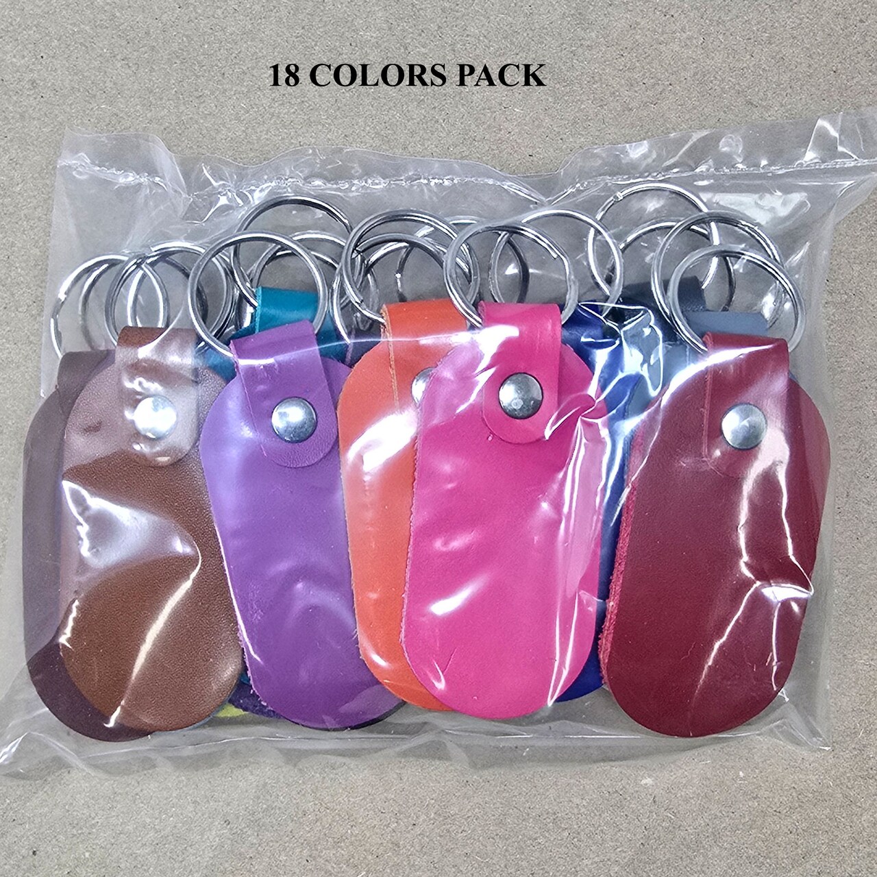 Oval Leather Keychains Kit – Full-Grain Latigo, 10-Pack, Engraving & Foil Stamping Ready, DIY Personalized Keyrings